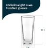 image:imageLibbey Signature Kentfield Glass Tumbler Set of 8 Elegant Heavy Base Glass Tumblers with Wide Rim Tapered 16 oz Drinkware Set for Water and DrinksCity