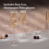 image:imageLibbey Signature Stratford Champagne Flute Glasses Set of 4 Artful Lavish Stemmed Wine Glasses 8 oz Sparkling Wine Glasses for Weddings BirthdaysGreenwich Flute 4