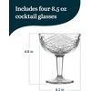 image:imageLibbey Signature Stratford Coupe Cocktail Glasses Set of 4 Artful Lavish Coupe Martini Glasses Stemmed Cocktail Glasses for Weddings BirthdaysHobstar 4