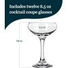 image:imageLibbey Signature Stratford Coupe Cocktail Glasses Set of 4 Artful Lavish Coupe Martini Glasses Stemmed Cocktail Glasses for Weddings BirthdaysPerception 12