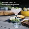 image:imageLibbey Tiki Coupe Cocktail Glasses Vintage Style Polynesian Inspired Coupe Martini Glasses Set of 4 Tropical Bar Glassware Set for Cocktail PartySignature Coupe 4