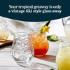 image:imageLibbey Tiki Rocks Glass Cups Set Vintage Drink Ware Set of 4 Exotic Dishwasher Safe Old Fashioned Glass Set for Backyard Luau or Pool PartyTiki Faces