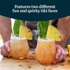 image:imageLibbey Tiki Rocks Glass Cups Set Vintage Drink Ware Set of 4 Exotic Dishwasher Safe Old Fashioned Glass Set for Backyard Luau or Pool PartyTiki Faces
