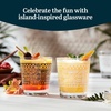 image:imageLibbey Tiki Rocks Glass Cups Set Vintage Drink Ware Set of 4 Exotic Dishwasher Safe Old Fashioned Glass Set for Backyard Luau or Pool PartyTiki Rocks Black