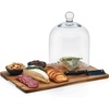 image:imageLibbey 4Piece Acaciawood Cheese Board Set Round Charcuterie Board with Glass Dome Knife and Bowls Charcuterie Boards Gift for Weddings Parties