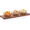image:imageLibbey Acaciawood 3Piece Glass Condiment Dish Set with Wood Serving Board