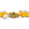 image:imageLibbey Game Night Entertaining Set with 6 Classic Can Tumblers and Chip and Dip Bowls with Plastic Lid