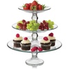 image:imageLibbey Selene 3 Tier Serving Stand Set Elegant Curvy Style Glass Dessert Stand Dishwasher Safe 3 Tiered Dessert Stand for Fruit and Candy bowls