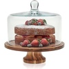 image:imageLibbey Selene Glass Cake Stand with Dome Lid Footed Dessert Serving DishFooted Round