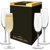 image:imageLibbey Signature Stratford Champagne Flute Glasses Set of 4 Artful Lavish Stemmed Wine Glasses 8 oz Sparkling Wine Glasses for Weddings BirthdaysKentfield Flute 4