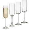 image:imageLibbey Signature Stratford Champagne Flute Glasses Set of 4 Artful Lavish Stemmed Wine Glasses 8 oz Sparkling Wine Glasses for Weddings BirthdaysPaneled Flute 4