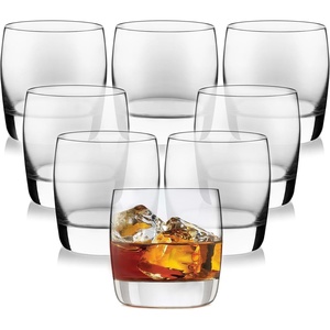image:imageLibbey Ascent Black Ribbon Rocks Drinking Glasses Set of 8 Glass Drinking Glasses with Curvature Versatile Glassware Set for Parties and MoreKentfield
