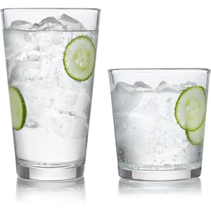 image:imageLibbey Ascent Black Ribbon Tumbler and Rocks Drinking Glasses Set of 16 Glass Drinking Glasses with Curvature Versatile Glassware Set for Daily Use07  Preston