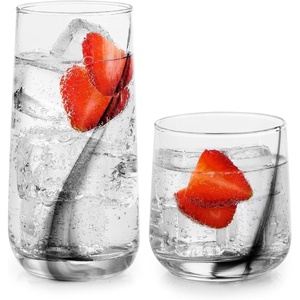 image:imageLibbey Ascent Black Ribbon Tumbler and Rocks Drinking Glasses Set of 16 Glass Drinking Glasses with Curvature Versatile Glassware Set for Daily Use12  Ascent Black Ribbon