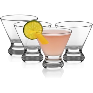 image:imageLibbey Paneled Martini Glasses Set of 4 95 Oz Fine Ribbed Modern Martini Glasses Dishwasher Safe Martini Cocktail Glasses for Cocktail PartiesStemless Cosmopolitan 4