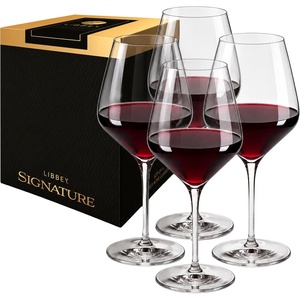 image:imageLibbey Signature Greenwich Stemless Wine Glasses Set of 6 Modern Wine Glasses for Red and White Wine Ideal Stemless Wine Glass Set for All OccasionsRed Gift Box 4