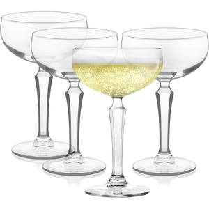 image:imageLibbey Signature Stratford Coupe Cocktail Glasses Set of 4 Artful Lavish Coupe Martini Glasses Stemmed Cocktail Glasses for Weddings BirthdaysCapone Speakeasy 4
