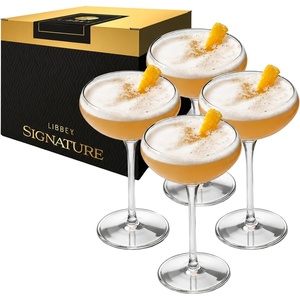 image:imageLibbey Signature Stratford Coupe Cocktail Glasses Set of 4 Artful Lavish Coupe Martini Glasses Stemmed Cocktail Glasses for Weddings BirthdaysSignature Kentfield 4