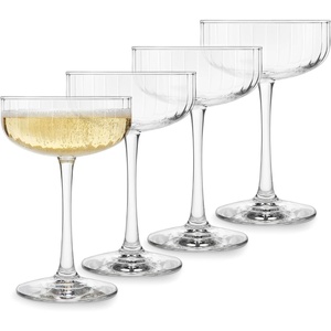 image:imageLibbey Tiki Coupe Cocktail Glasses Vintage Style Polynesian Inspired Coupe Martini Glasses Set of 4 Tropical Bar Glassware Set for Cocktail PartyPaneled 4