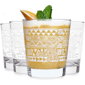 image:imageLibbey Tiki Rocks Glass Cups Set Vintage Drink Ware Set of 4 Exotic Dishwasher Safe Old Fashioned Glass Set for Backyard Luau or Pool PartyTiki Rocks White